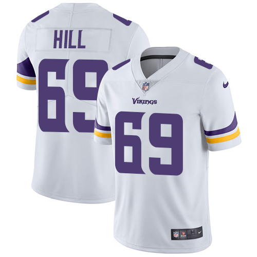 Minnesota Vikings #69 Limited Rashod Hill White Nike NFL Road Men Jersey Vapor Untouchable->women nfl jersey->Women Jersey